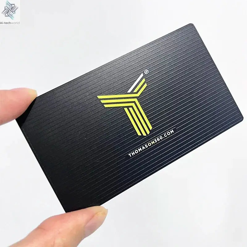 Custom Engraved Stainless Steel Nfc Metal Card Laser Cut Black Mirror Blanks Metal Business Cards Ai-TechWorld 