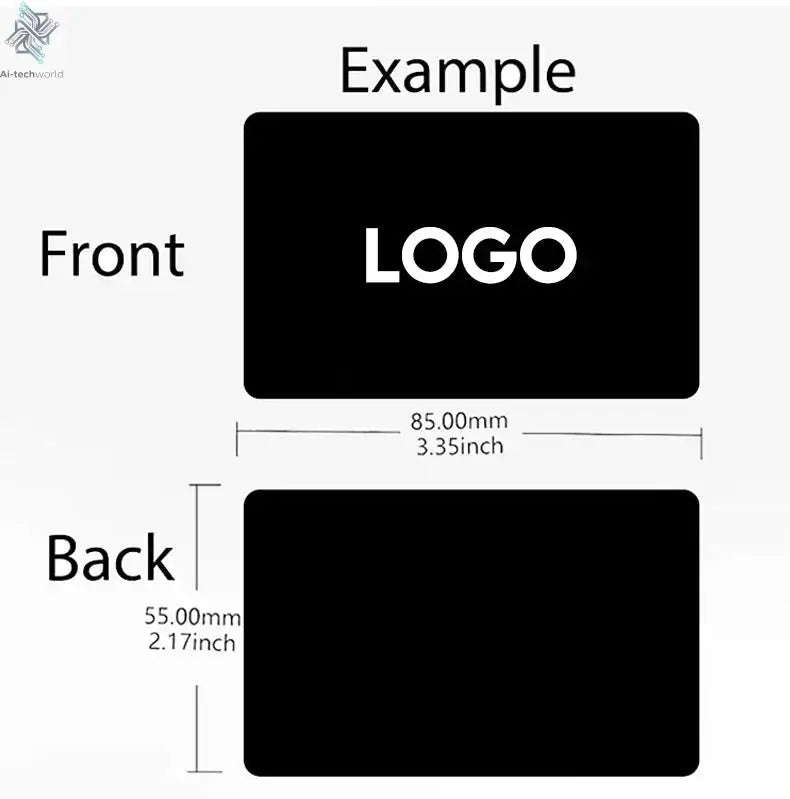 Custom Engraved Stainless Steel Nfc Metal Card Laser Cut Black Mirror Blanks Metal Business Cards Ai-TechWorld 