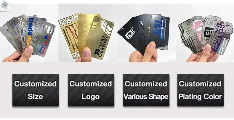 Custom Engraved Stainless Steel Nfc Metal Card Laser Cut Black Mirror Blanks Metal Business Cards Ai-TechWorld 