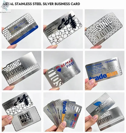 Custom Engraved Stainless Steel Nfc Metal Card Laser Cut Black Mirror Blanks Metal Business Cards Ai-TechWorld 