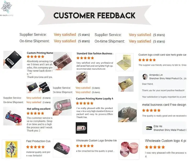 Custom Engraved Stainless Steel Nfc Metal Card Laser Cut Black Mirror Blanks Metal Business Cards Ai-TechWorld 