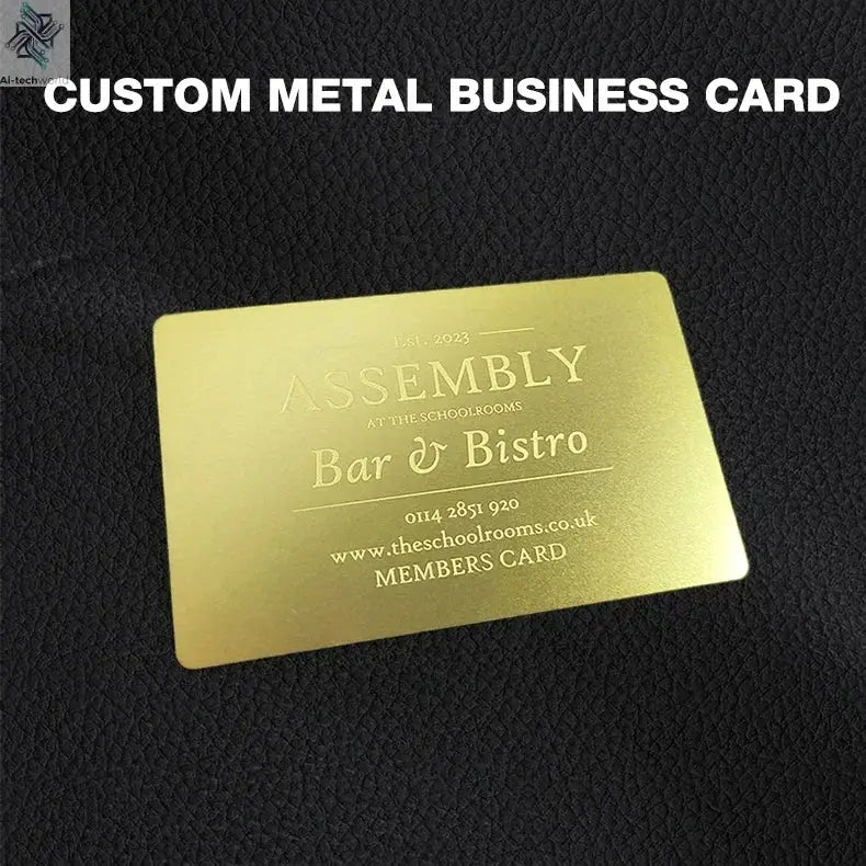 Custom Engraved Stainless Steel Nfc Metal Card Laser Cut Black Mirror Blanks Metal Business Cards Ai-TechWorld 