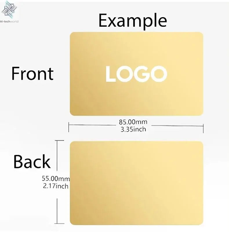 Custom Engraved Stainless Steel Nfc Metal Card Laser Cut Black Mirror Blanks Metal Business Cards Ai-TechWorld 