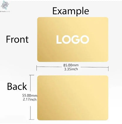 Custom Engraved Stainless Steel Nfc Metal Card Laser Cut Black Mirror Blanks Metal Business Cards Ai-TechWorld 