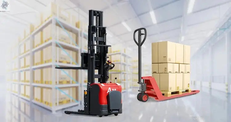 Customized Hot sale warehouse portable stacker 3-6m lift low price electric stacker 1ton 2ton 3ton fully electric pallet Ai-TechWorld 