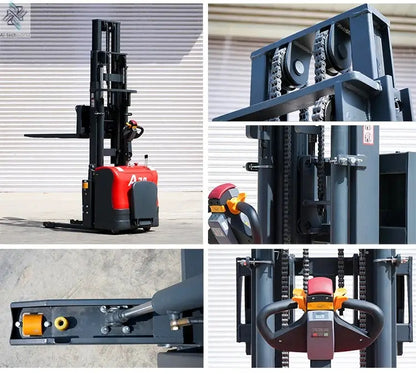 Customized Hot sale warehouse portable stacker 3-6m lift low price electric stacker 1ton 2ton 3ton fully electric pallet Ai-TechWorld 