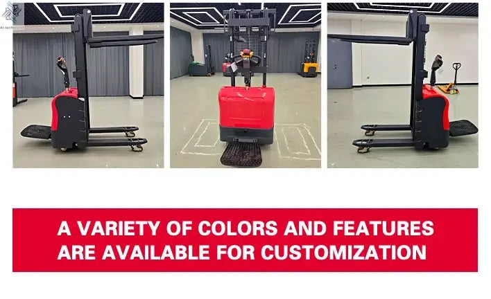 Customized Hot sale warehouse portable stacker 3-6m lift low price electric stacker 1ton 2ton 3ton fully electric pallet Ai-TechWorld 