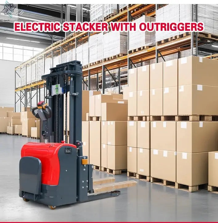 Customized Hot sale warehouse portable stacker 3-6m lift low price electric stacker 1ton 2ton 3ton fully electric pallet Ai-TechWorld 