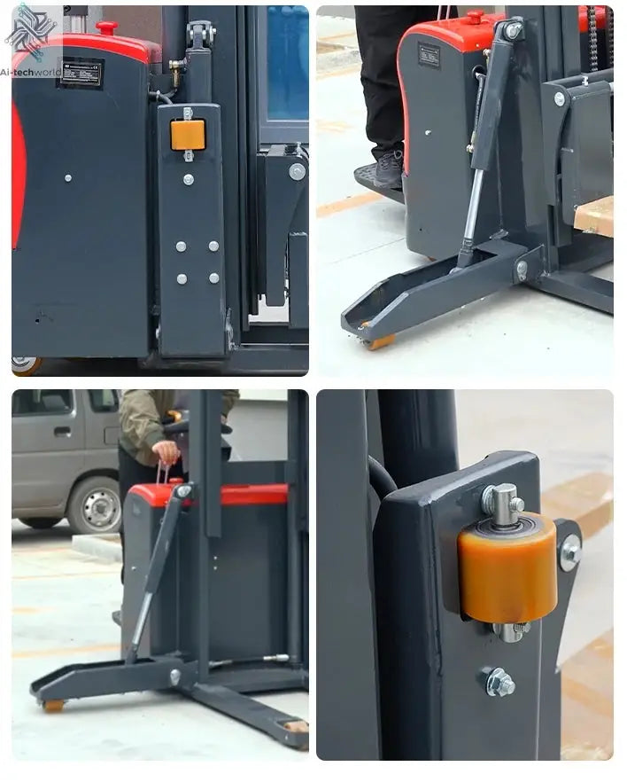 Customized Hot sale warehouse portable stacker 3-6m lift low price electric stacker 1ton 2ton 3ton fully electric pallet Ai-TechWorld 