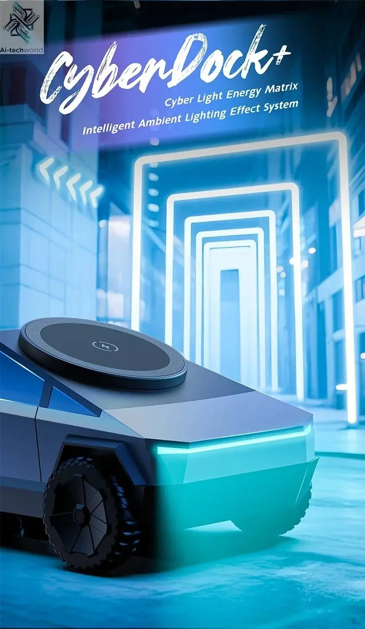 Cybertruck Desktop Qi2 Charger Multifunctional 3 - in - 1 Wireless Charger for IPhone (15W),Iwatch (5W), Airpods (2.5W) Charging - Ai - TechWorld