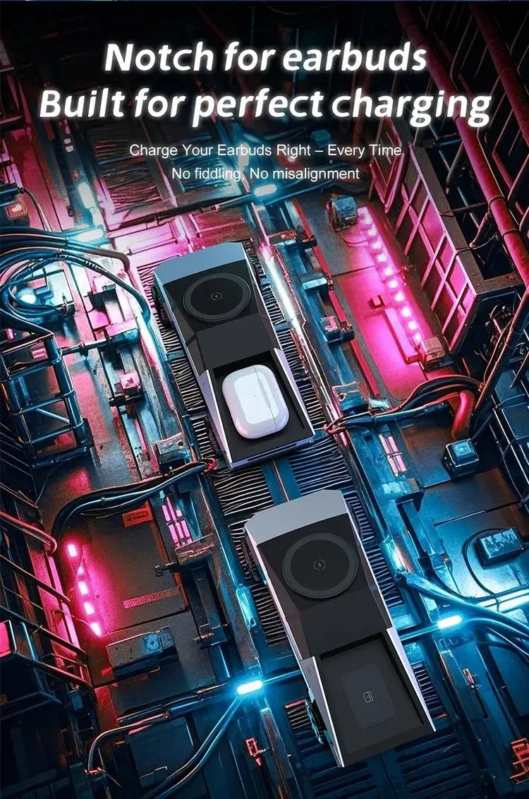 Cybertruck Desktop Qi2 Charger Multifunctional 3 - in - 1 Wireless Charger for IPhone (15W),Iwatch (5W), Airpods (2.5W) Charging - Ai - TechWorld