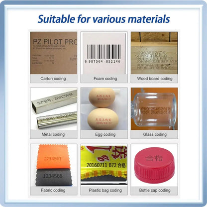 DCODE 130PLUS Industrial Online Inkjet Printer 12.7/25.4mm Nozzle with 4.3inch Screen QR Barcode Batch Number Logo Date Printer Ai-TechWorld