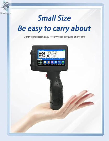DCODE 1755PLUS 12.7mm Portable Printers Handheld Inkjet Printer Text QR Barcode Batch Number Logo Image Date Printing Machine Ai-TechWorld