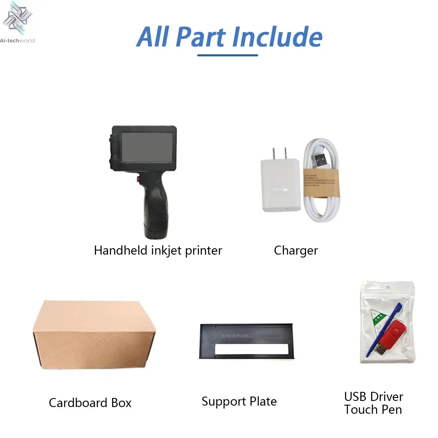 DCODE 1755PLUS 12.7mm Portable Printers Handheld Inkjet Printer Text QR Barcode Batch Number Logo Image Date Printing Machine Ai-TechWorld