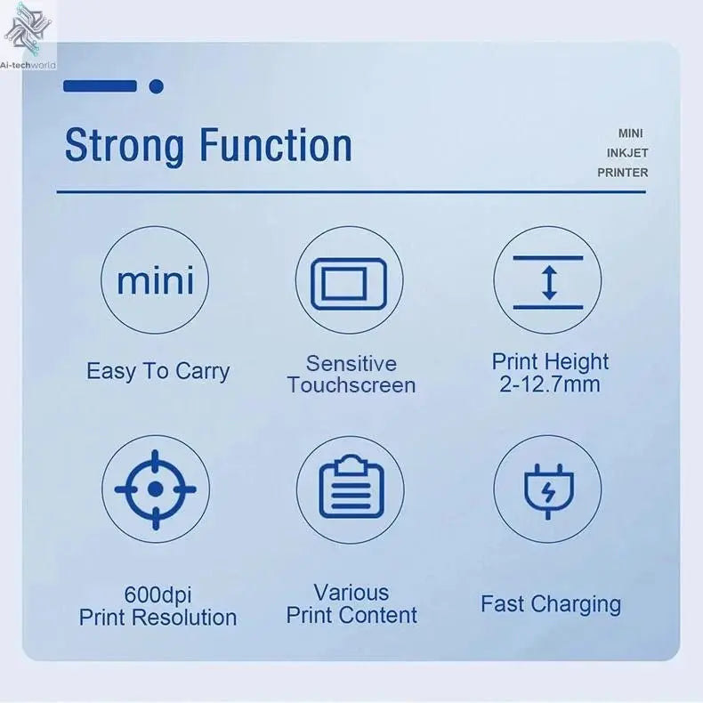 DCODE XMINI Portable Handheld Inkjet Printer - QR Barcode & Text Coding Machine Ai-TechWorld