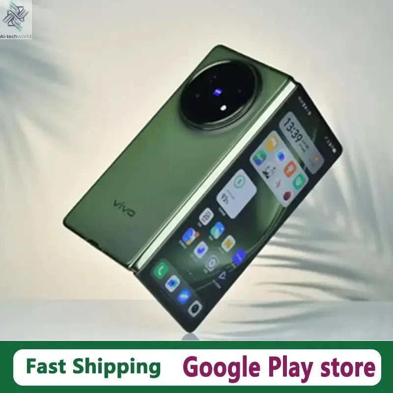 DHL Fast Delivery Vivo X Fold 5 Cell Phone 8.03" Folded Wireless Charge 6000mAh Battery 50.0MP Camera Snapdragon 8 Gen 3 OTA Ai-TechWorld 