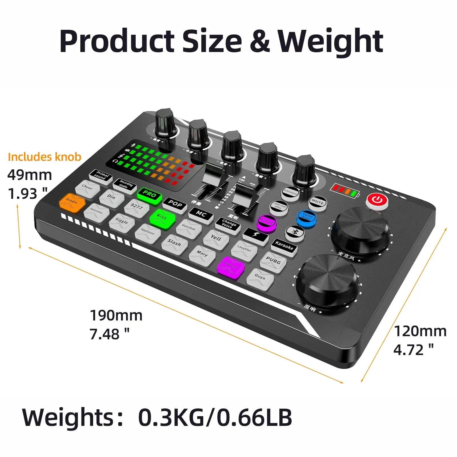 DJ Equipment Microphone Sound Card Console Studio Sound Card Kit Cable Phone Mixing Computer Live Voice Mixer F998 Sound Card Ai-TechWorld 