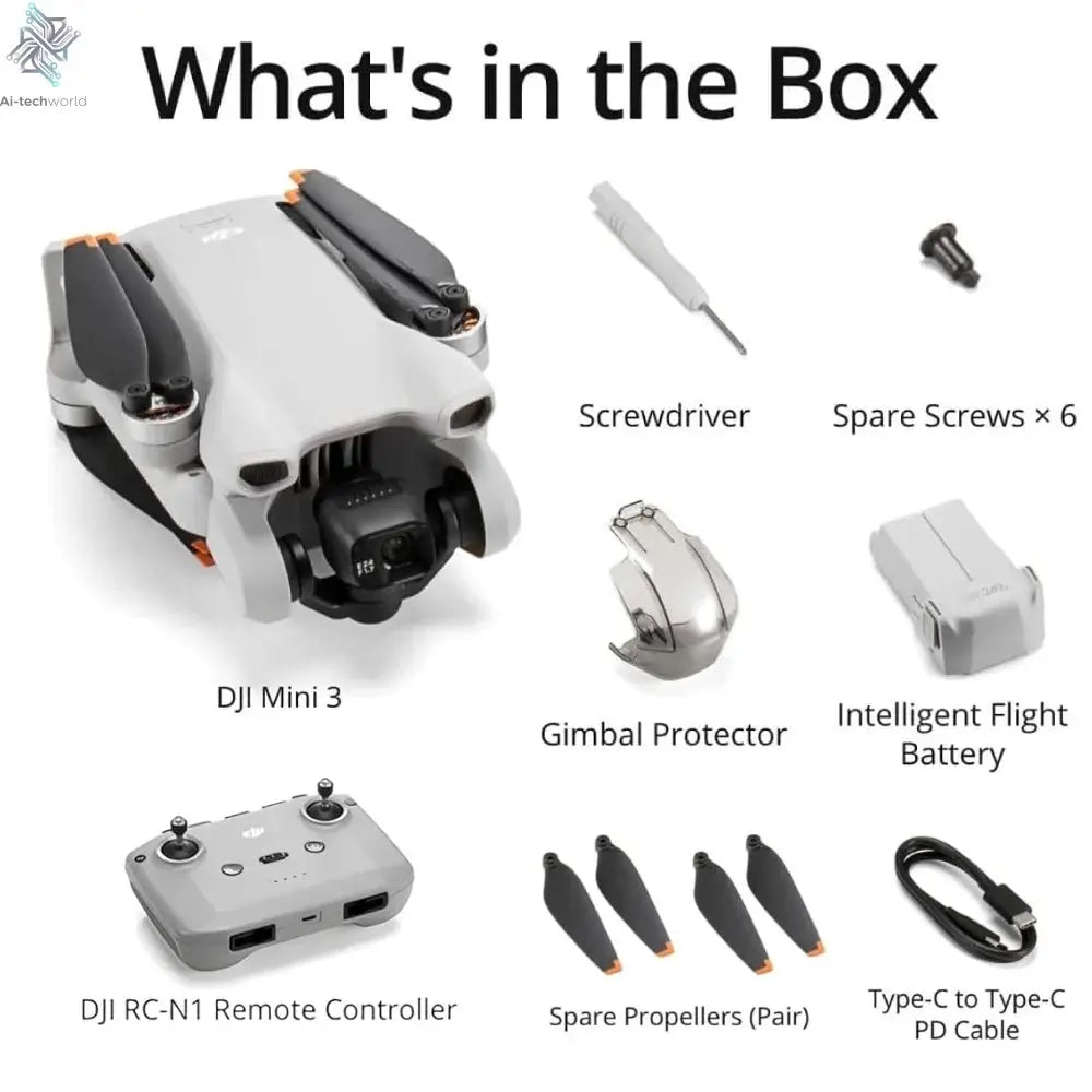 DJI Mini 3 Lightweight and Foldable Mini Camera Drone with 4K HDR Video DJI original Ai-TechWorld 