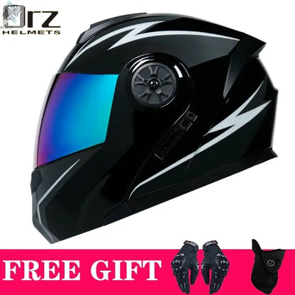 DOT Approved Safety Modular Flip Motorcycle Helmet with Dual Lens Interior Visor - Ai-TechWorld