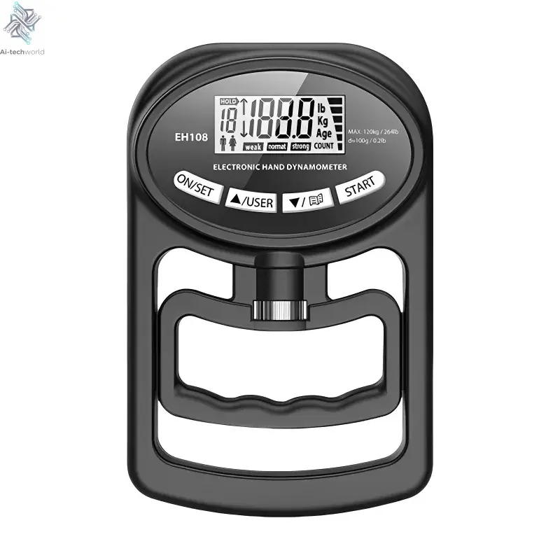 Digital Hand Dynamometer 265Lbs/120Kg – Precision Grip Strength Trainer - Ai - TechWorld