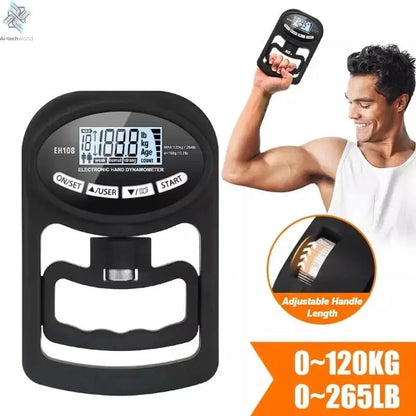 Digital Hand Dynamometer 265Lbs/120Kg – Precision Grip Strength Trainer - Ai - TechWorld