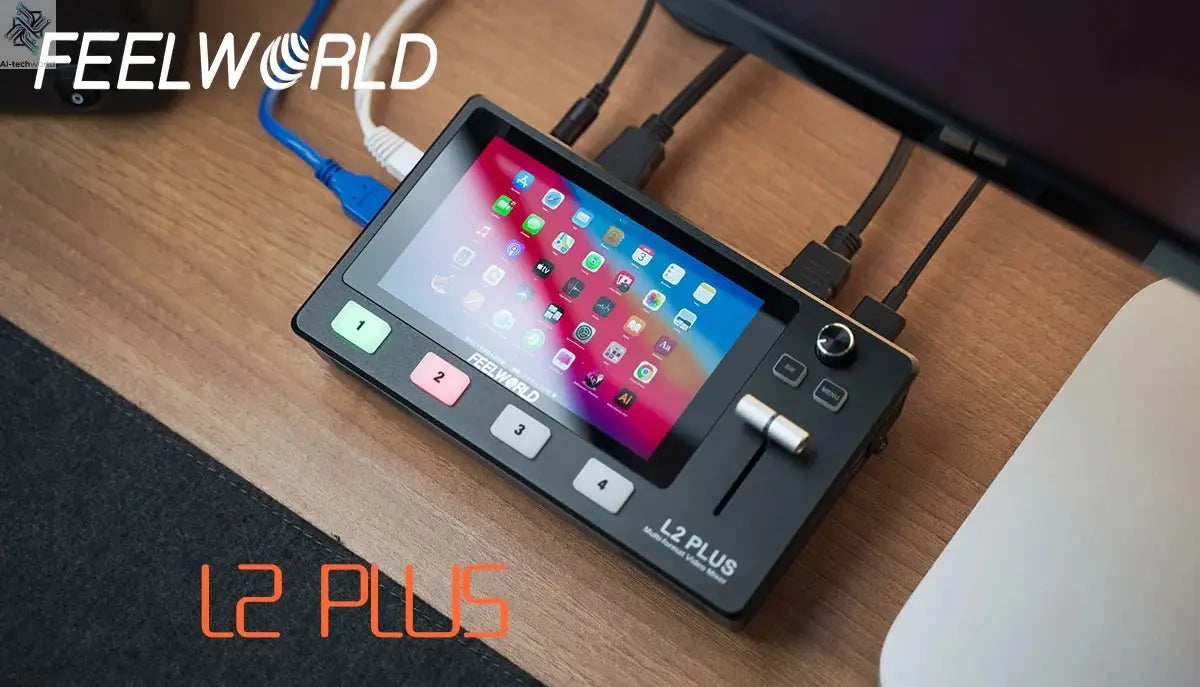 Do Brasil FEELWORLD L2 PLUS 5.5" LCD Multi-camera Video Mixer Switcher With Touch Screen PTZ Control Chroma Key USB3.0 For Live Ai-TechWorld 
