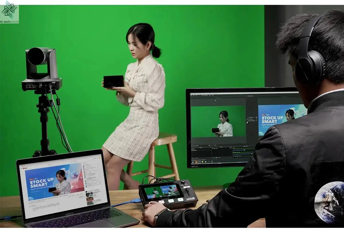 Do Brasil FEELWORLD L2 PLUS 5.5" LCD Multi-camera Video Mixer Switcher With Touch Screen PTZ Control Chroma Key USB3.0 For Live Ai-TechWorld 