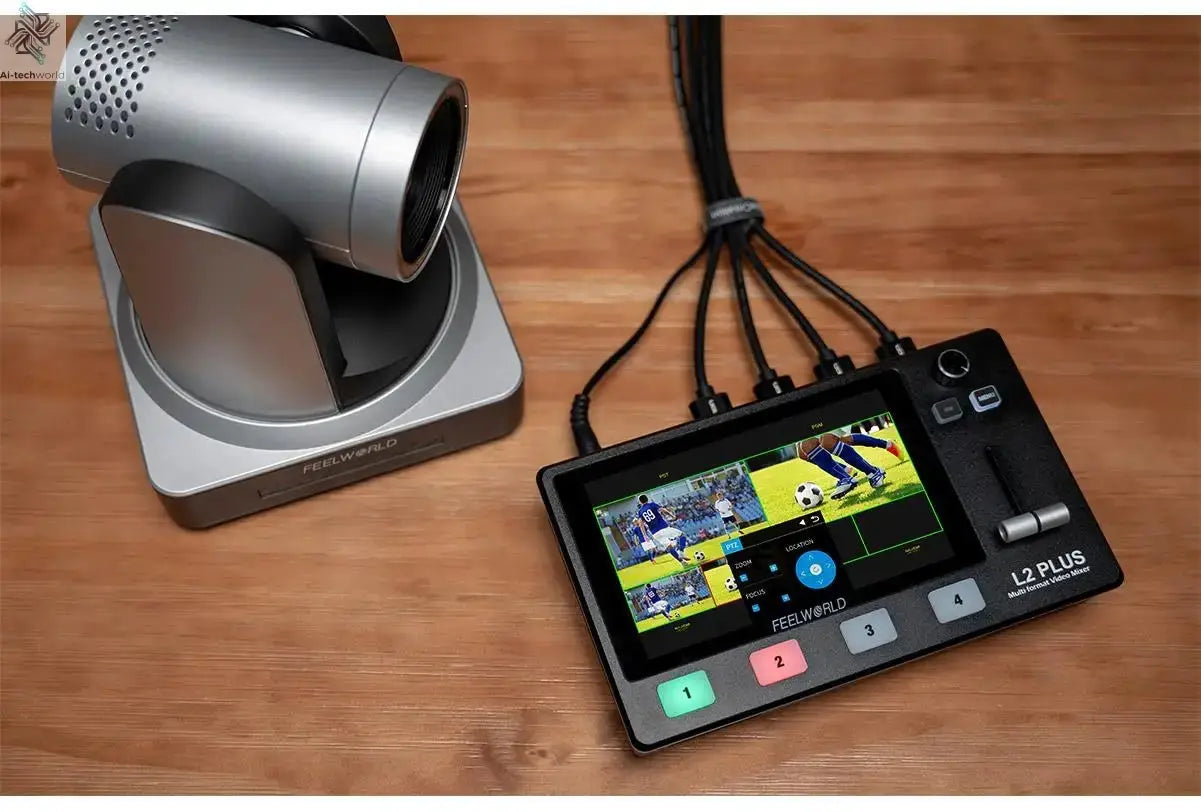 Do Brasil FEELWORLD L2 PLUS 5.5" LCD Multi-camera Video Mixer Switcher With Touch Screen PTZ Control Chroma Key USB3.0 For Live Ai-TechWorld 