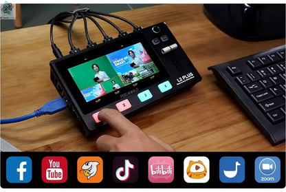 Do Brasil FEELWORLD L2 PLUS 5.5" LCD Multi-camera Video Mixer Switcher With Touch Screen PTZ Control Chroma Key USB3.0 For Live Ai-TechWorld 