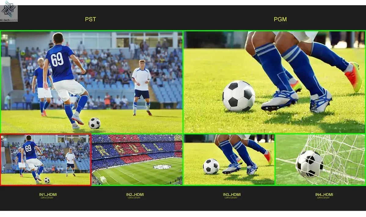 Do Brasil FEELWORLD L2 PLUS 5.5" LCD Multi-camera Video Mixer Switcher With Touch Screen PTZ Control Chroma Key USB3.0 For Live Ai-TechWorld 