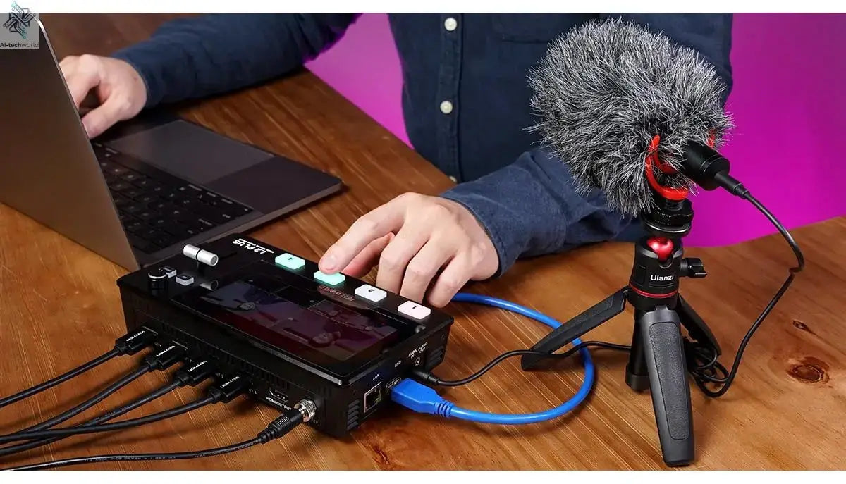 Do Brasil FEELWORLD L2 PLUS 5.5" LCD Multi-camera Video Mixer Switcher With Touch Screen PTZ Control Chroma Key USB3.0 For Live Ai-TechWorld 