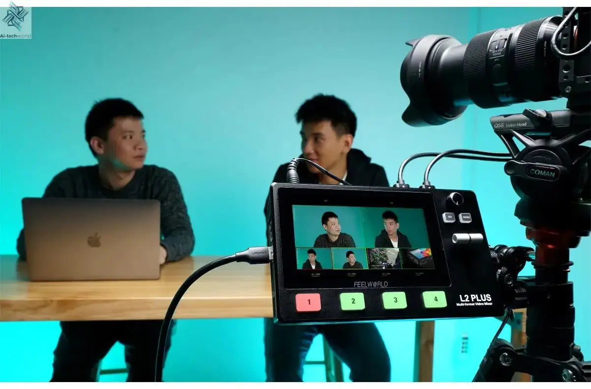 Do Brasil FEELWORLD L2 PLUS 5.5" LCD Multi-camera Video Mixer Switcher With Touch Screen PTZ Control Chroma Key USB3.0 For Live Ai-TechWorld 