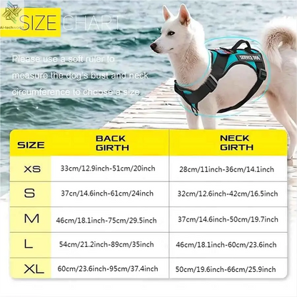 Dog Harness And Leash Set, Escape Proof No Pull Dog Vest Harness With Reflective Dog Walking Traction Rope Ai-TechWorld 