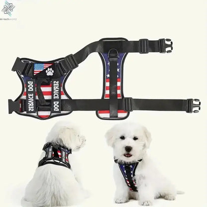 Dog Harness And Leash Set, Escape Proof No Pull Dog Vest Harness With Reflective Dog Walking Traction Rope Ai-TechWorld 