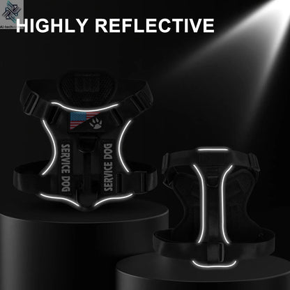 Dog Harness And Leash Set, Escape Proof No Pull Dog Vest Harness With Reflective Dog Walking Traction Rope Ai-TechWorld 