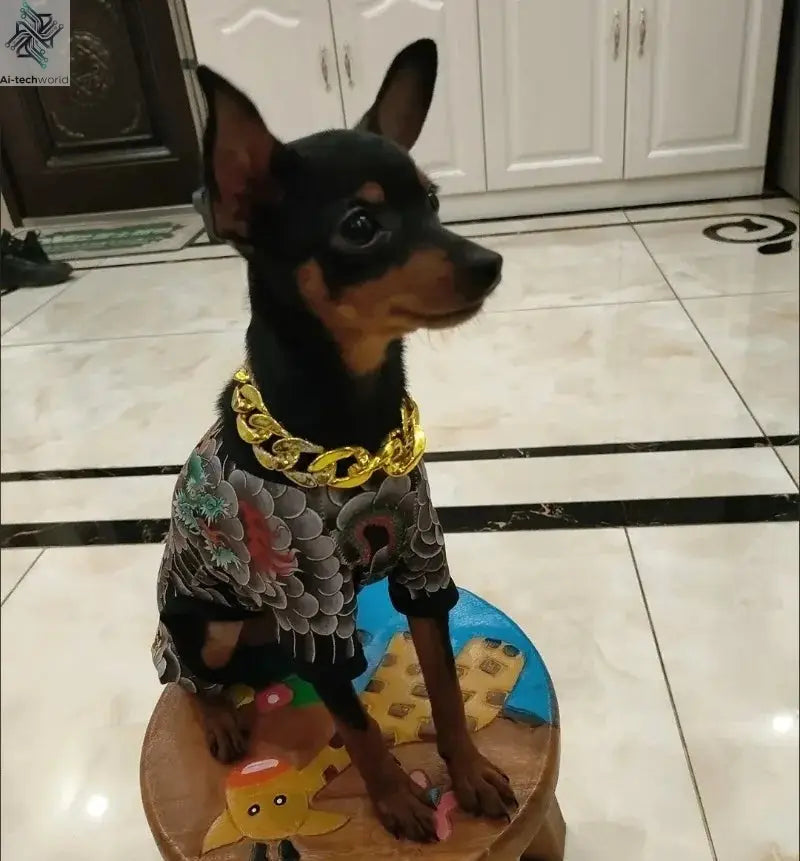 Dog Pet Tattoo Clothes Shirt Four Seasons Universal Handsome Humorous Tattoo Clothes Dogs Shirts Doberman Pinscher Pets Supplies Ai-TechWorld 