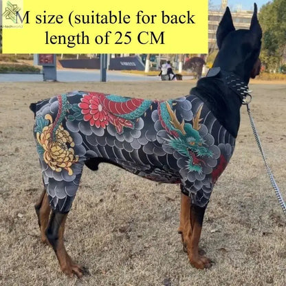 Dog Pet Tattoo Clothes Shirt Four Seasons Universal Handsome Humorous Tattoo Clothes Dogs Shirts Doberman Pinscher Pets Supplies Ai-TechWorld 