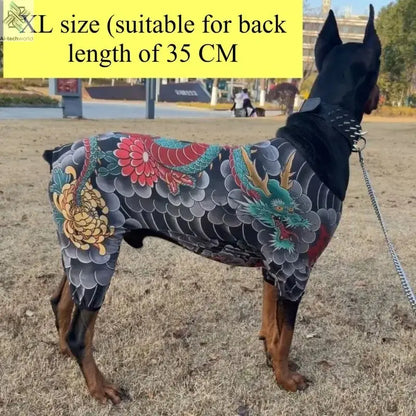 Dog Pet Tattoo Clothes Shirt Four Seasons Universal Handsome Humorous Tattoo Clothes Dogs Shirts Doberman Pinscher Pets Supplies Ai-TechWorld 