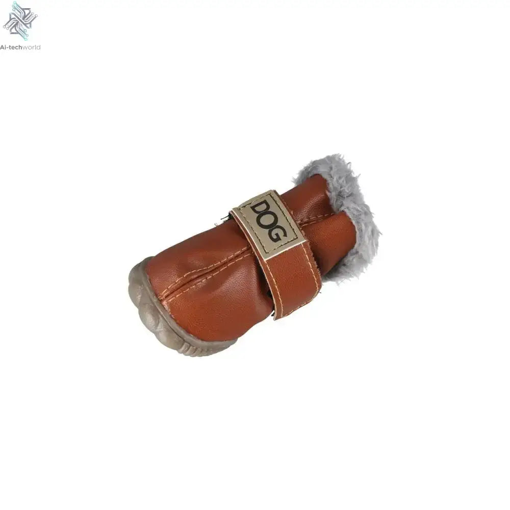Dog Rainshoes Warm Pet Snow Boots Waterproof Soft Winter Pet Dog Shoes Plush/PU Non Slip for 4Pcs/Set Chihuahua Ai-TechWorld 