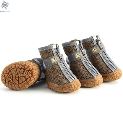 Dog Shoes Non-Slip Soles Thick Plush Protection Paw Pet Shoes Warm For Dog Non-Slip Dog Shoes Breathable Climbing Pets Booties Ai-TechWorld 