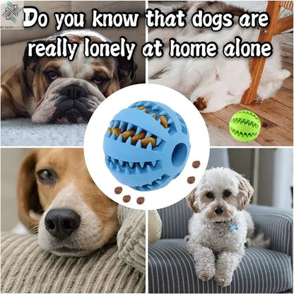Dog Toy Ball Interactive Rubber Balls Puppy Chewing Toys Pet Tooth Cleaning Ball Cats Pets Food Treat Feeder Silicone Balls Toy Ai-TechWorld 