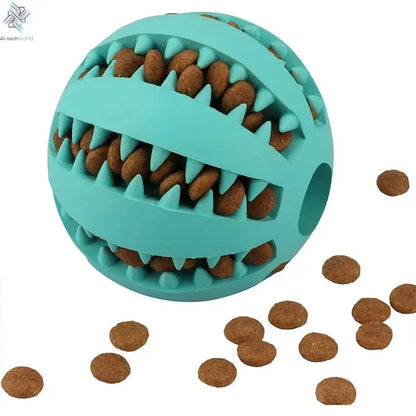 Dog Toy Ball Interactive Rubber Balls Puppy Chewing Toys Pet Tooth Cleaning Ball Cats Pets Food Treat Feeder Silicone Balls Toy Ai-TechWorld 