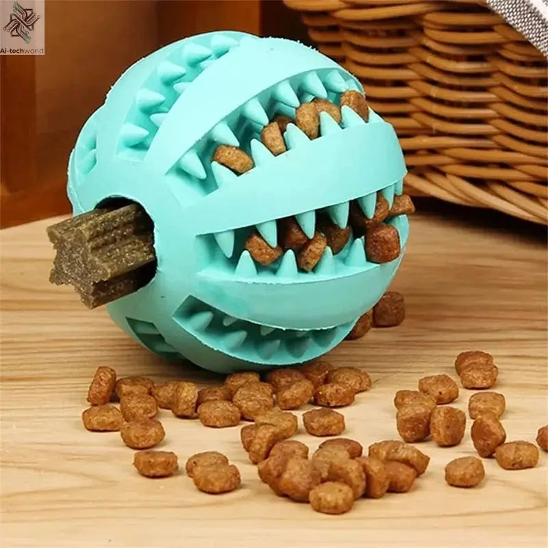 Dog Toy Ball Interactive Rubber Balls Puppy Chewing Toys Pet Tooth Cleaning Ball Cats Pets Food Treat Feeder Silicone Balls Toy Ai-TechWorld 