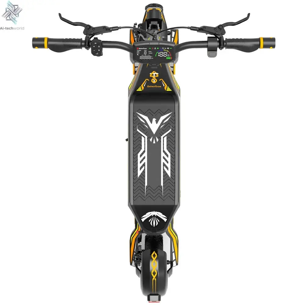 Dual Motor 46mph 80kmh Hydraulic Absorber Brake Powerful Off-road Adult Double Motor Big 60V 11inch Tires Electric Scooter Ai-TechWorld 