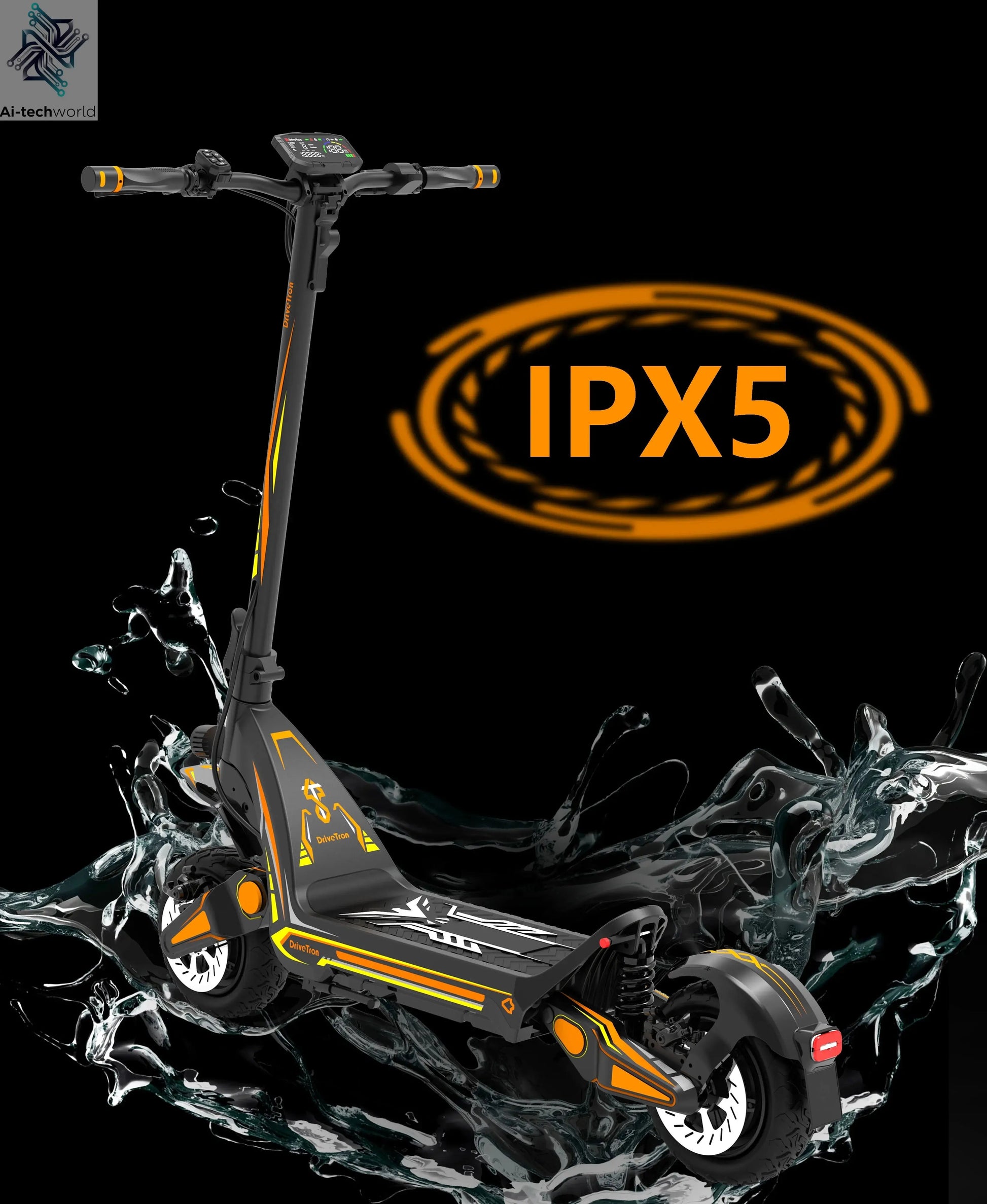Dual Motor 46mph 80kmh Hydraulic Absorber Brake Powerful Off-road Adult Double Motor Big 60V 11inch Tires Electric Scooter Ai-TechWorld 