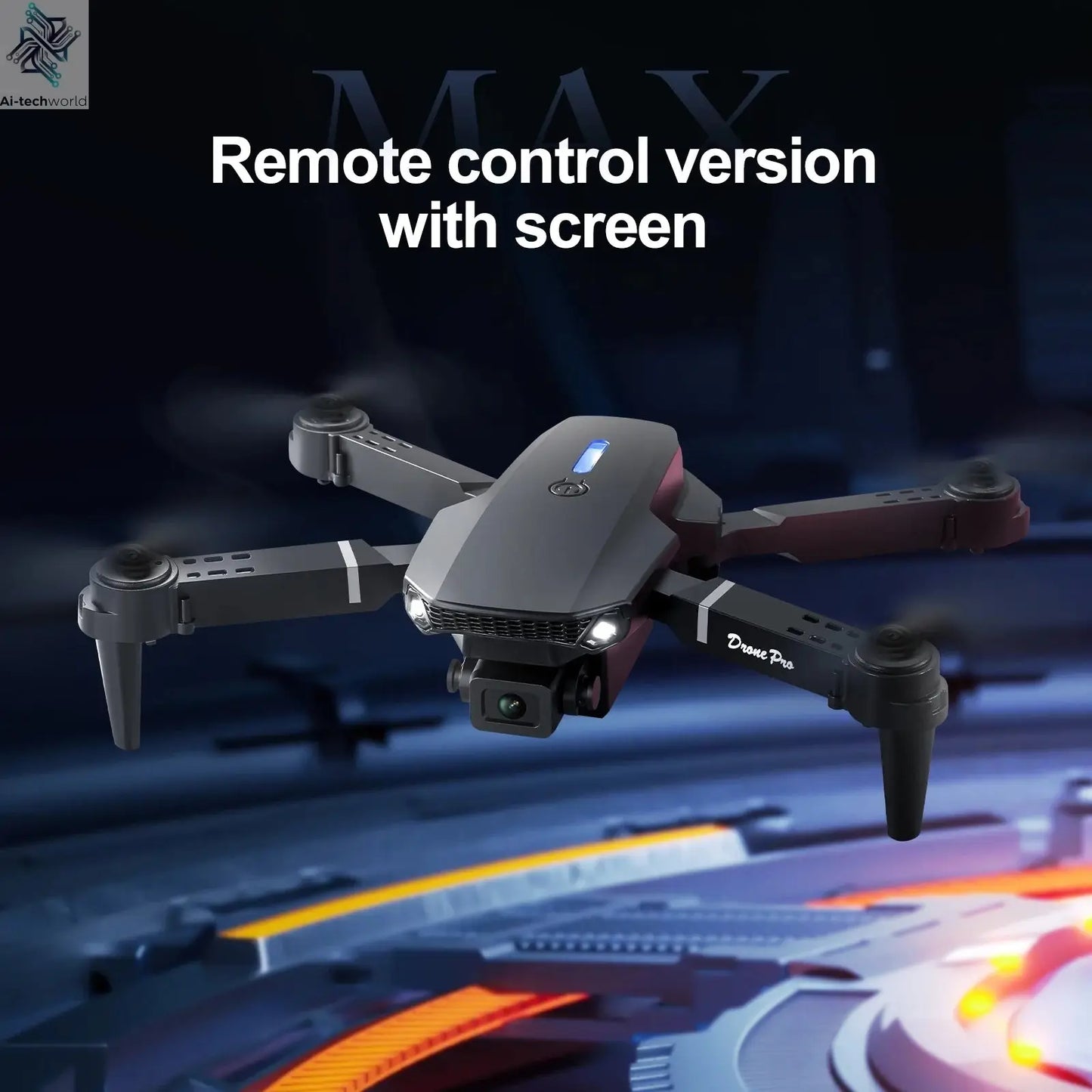 E88PRO Drone 8K 5G HD Dual Camera Aerial Photography Remote control screen display Control Aircraft Quadcopter Ai-TechWorld 