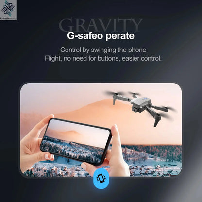 E88PRO Drone 8K 5G HD Dual Camera Aerial Photography Remote control screen display Control Aircraft Quadcopter Ai-TechWorld 