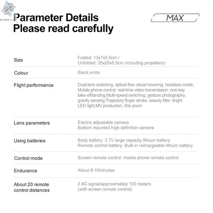 E88PRO Drone 8K 5G HD Dual Camera Aerial Photography Remote control screen display Control Aircraft Quadcopter Ai-TechWorld 