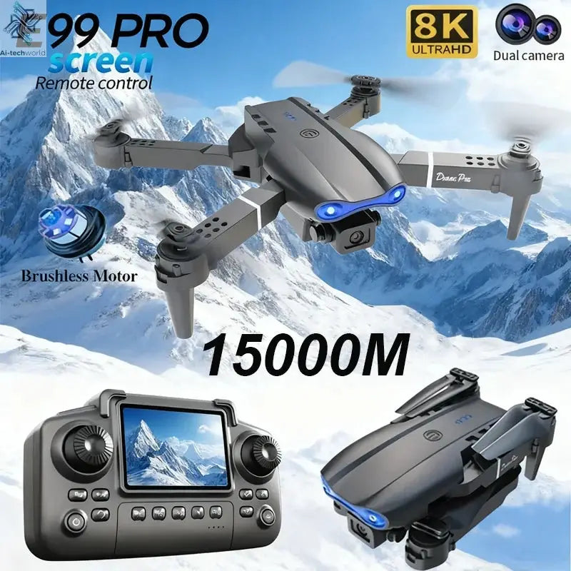 E99 Pro Drone Screen remote control Quadcopter Remote Four Axis Aircraft 8K HD Photography UAV Altitude Fixation Helicopter Toy Ai-TechWorld 