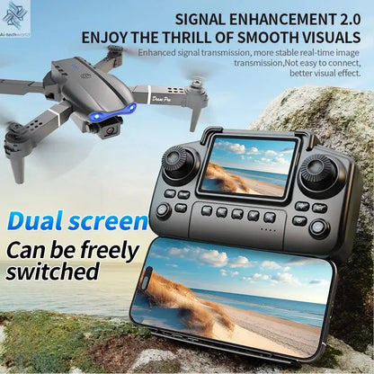 E99 Pro Drone Screen remote control Quadcopter Remote Four Axis Aircraft 8K HD Photography UAV Altitude Fixation Helicopter Toy Ai-TechWorld 